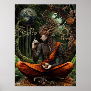 *~* FD3 Mystical WOMAN Earth Keeper 27 Poster