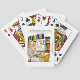 FDR Fireside Speech Funny Cartoon Gifts & Tees Playing Cards