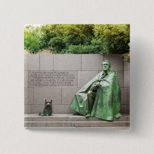 FDR Memorial in Washington DC 15 Cm Square Badge