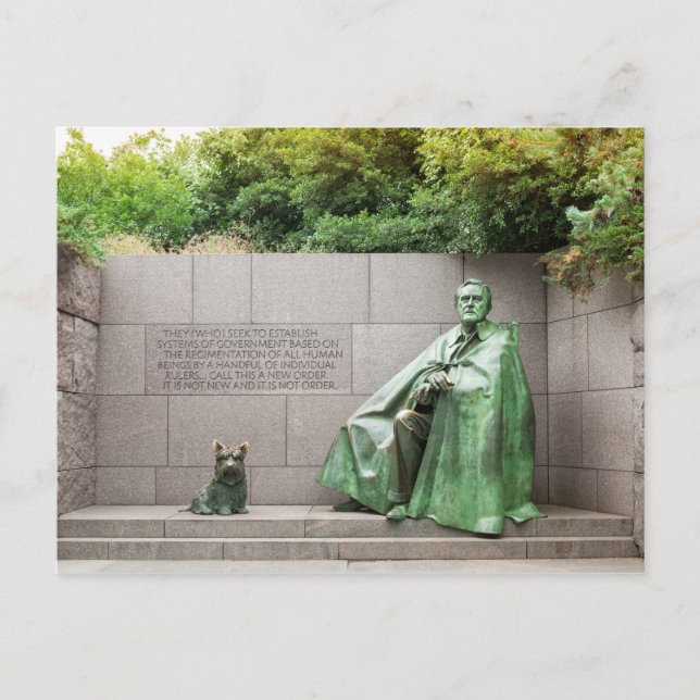 FDR Memorial in Washington DC Postcard (Front)