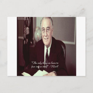 FDR & Nothing To Fear Quote Postcard