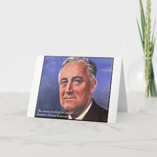 FDR (Roosevelt) "Be Brief" Wisdom Quote Gifts Card