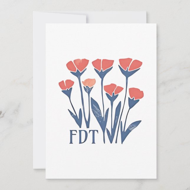 FDT Floral Wreath Subtle Feminine Boho Anti-Trump Holiday Card (Front)