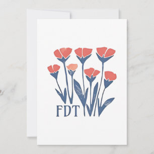 FDT Floral Wreath Subtle Feminine Boho Anti-Trump Holiday Card