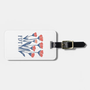 FDT Floral Wreath Subtle Feminine Boho Anti-Trump Luggage Tag