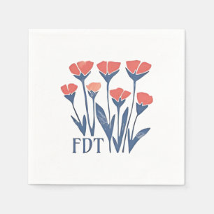 FDT Floral Wreath Subtle Feminine Boho Anti-Trump Napkin