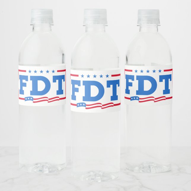 FDT Funny Anti-Trump No-Trump  Water Bottle Label (Bottles)