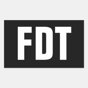 FDT RECTANGULAR STICKER
