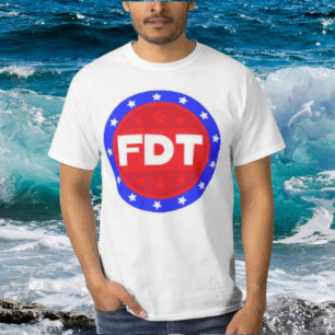 FDT   Red, White & Blue Bold Statement Shirt