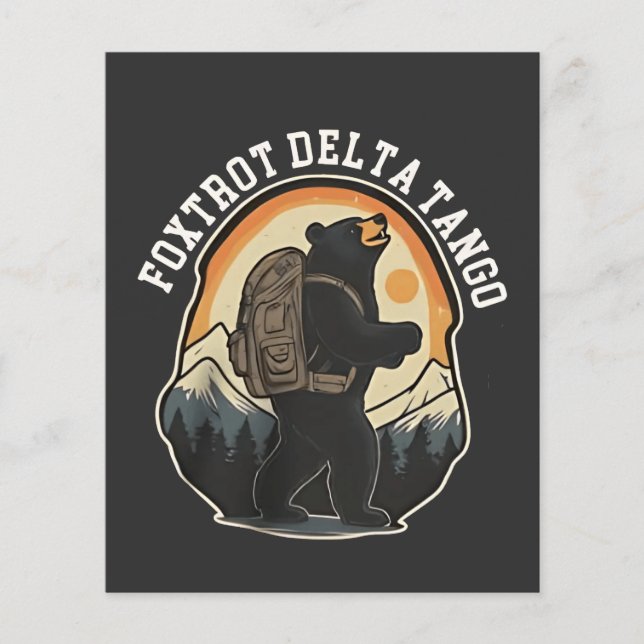FDT Resist Bear Foxtrot Delta Tango Flyer (Front)