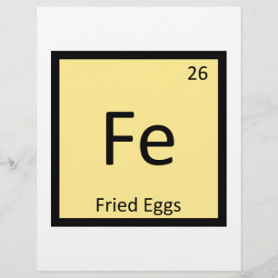 Fe - Fried Eggs Chemistry Periodic Table Symbol