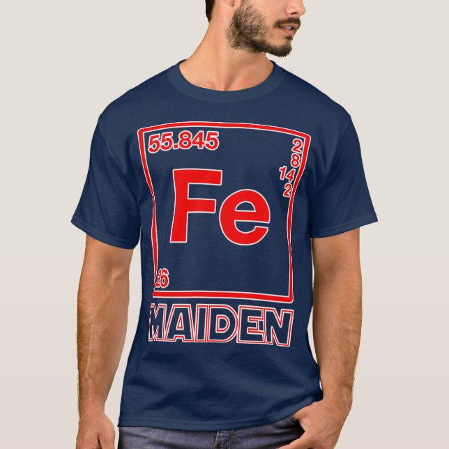 Fe Maiden  Iron Element Fe Parody T-Shirt (Front)