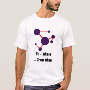 Fe + Male Equals Iron Man Purple T-Shirt