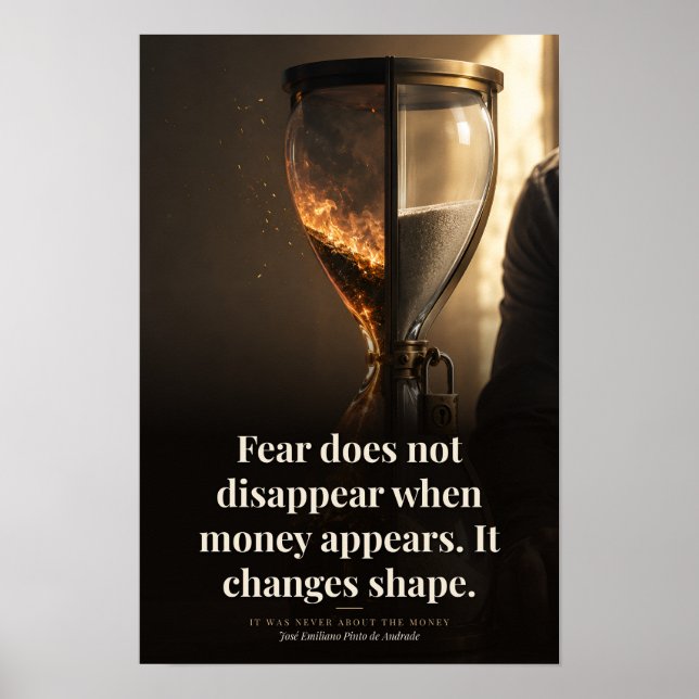 Fear Changes Shape Book Quote Art Poster (Front)