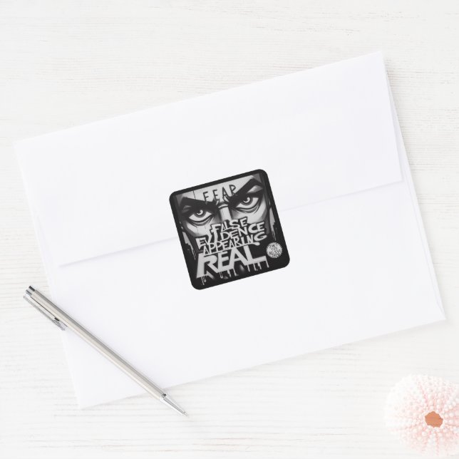 FEAR False Evidence Appearing Real Square Sticker (Envelope)