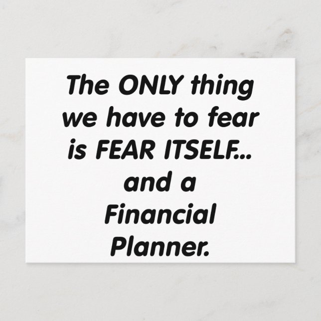 Fear Financial Planner Postcard (Front)