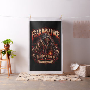 Fear Has A Face Grim Reaper Kitchen Towel Fabric