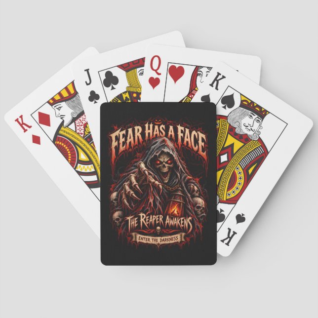 Fear Has A Face Grim Reaper Playing Cards (Back)