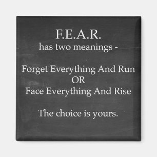 Fear has Two Meanings Magnet