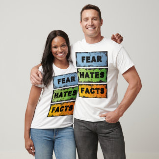 Fear Hates Facts | 12 Step Recovery Funny Slogan T-Shirt