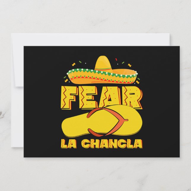 Fear La Chancla Funny Mexican Cinco De Mayo Invitation (Front)