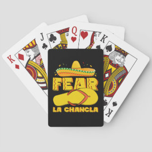 Fear La Chancla Funny Mexican Cinco De Mayo Playing Cards