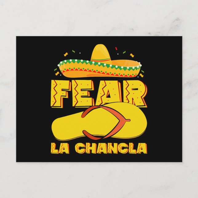 Fear La Chancla Funny Mexican Cinco De Mayo Postcard (Front)