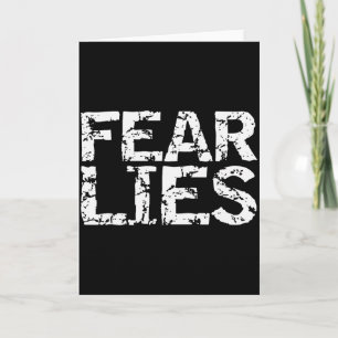 Fear Lies Motivational Quote Mindfulness Saying In Card