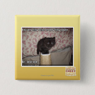 Fear me 15 cm square badge
