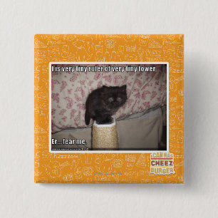 Fear me 15 cm square badge