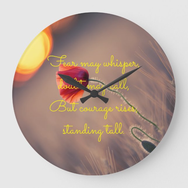 Fear Motivation Wall Clock (Front)