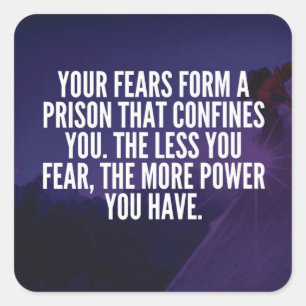 FEAR - Motivational Square Sticker