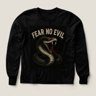 FEAR NO EVIL – Fierce Black Cobra Snake Graphic 