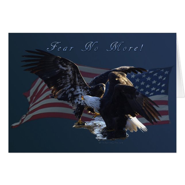 "Fear No More!" Eagle/US Flag Gift (Front Horizontal)