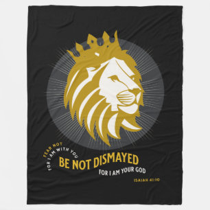 Fear Not Be Not Dismayed Isaiah 41:10 Fleece Blanket