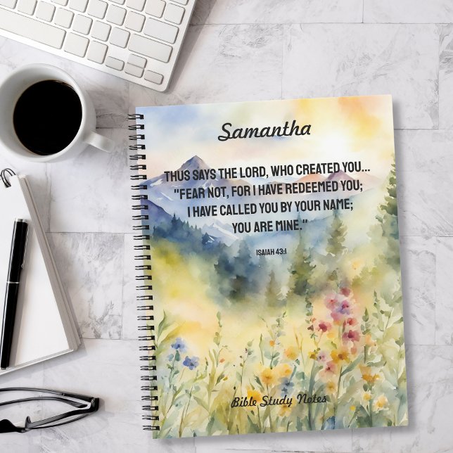 Fear Not Bible Verse Watercolor Nature Christian Notebook (Creator Uploaded)