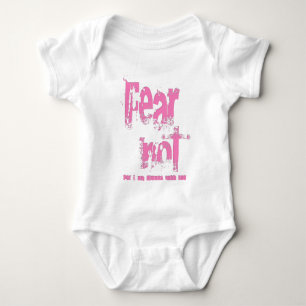 Fear Not Christian Pink Grunge Baby Bodysuit