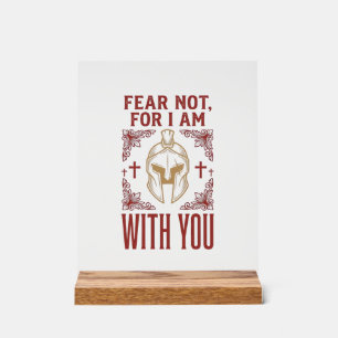 Fear Not Christian Warrior Vintage T-Shirt_1 Acrylic Sign