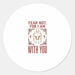 Fear Not Christian Warrior Vintage T-Shirt_1 Classic Round Sticker