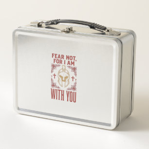 Fear Not Christian Warrior Vintage T-Shirt_1 Metal Lunch Box