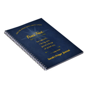 Fear Not Christmas 2026 Scripture Gold Typography Notebook