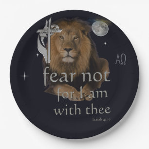 Fear not for I am with thee Paper Plate