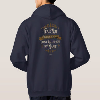 "Fear Not" Gold Cross Vintage Scripture Hoodie
