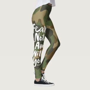 FEAR NOT, I AM with you - Isaiah 41:10 Camouflage Leggings