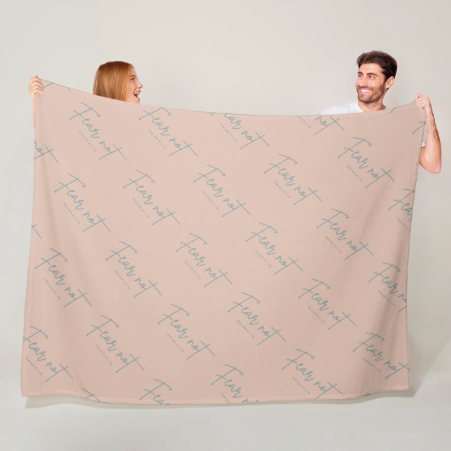 "Fear Not." Isaiah 41:10 Fleece Blanket (In Situ)