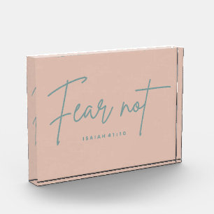 "Fear Not." Isaiah 41:10 Photo Block