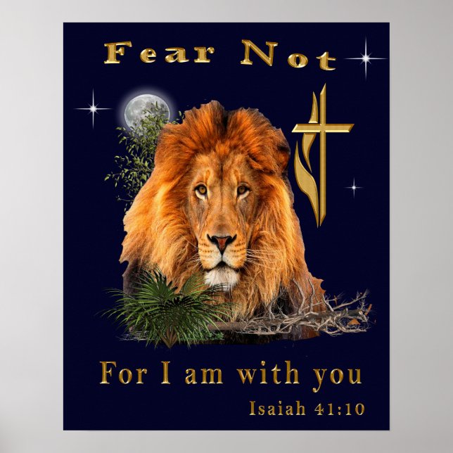 Fear not Isaiah 41:10 Poster (Front)