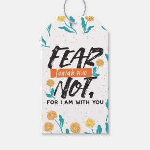 Fear Not Isaiah Bible Verse Inspirational Design Gift Tags