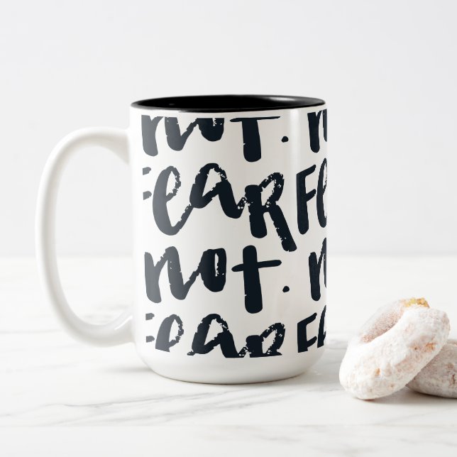 Fear not Two-Tone coffee mug (With Donut)