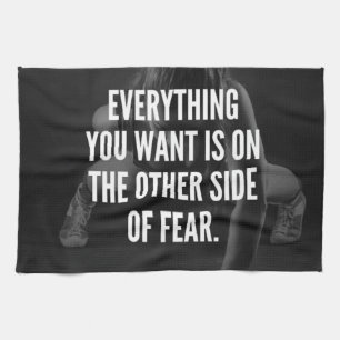 FEAR NOTHING - Women's Workout Motivational Tea Towel